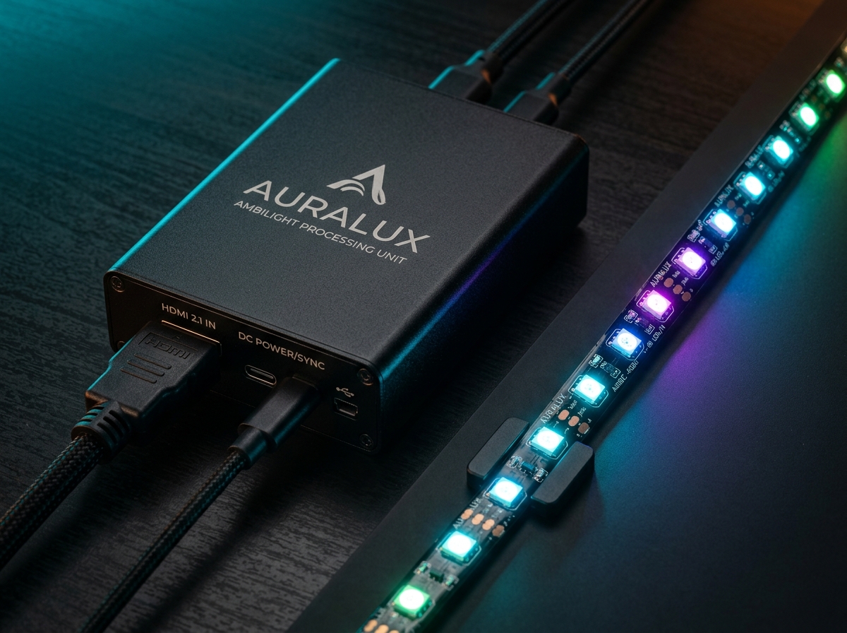 Controlador de procesamiento Ambilight y tira LED RGBIC de alta densidad